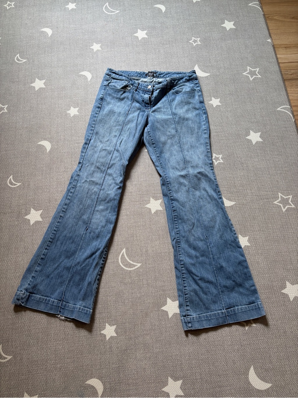 New York & Company Light Blue Flare Jeans